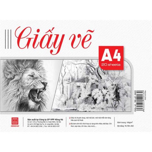 Giấy Vẽ A4 Hồng Hà - 4943