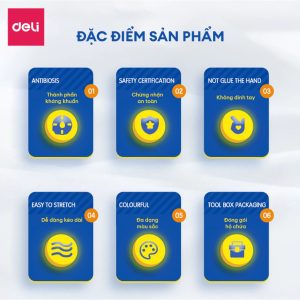 Bộ đất nặn 3D Deli 12/24 màu - Đất sét an toàn, không dính tay, màu sắc tươi sáng, kèm phụ kiện khuôn nặn Bộ đất nặn 3D Deli