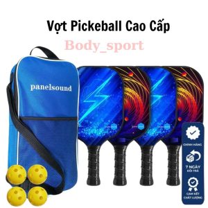 Bộ vợt pickleball bộ 2 vợt kèm túi và 4 bóng cao cấp cho nam nữ chính hàng cao cấp Bộ vợt pickleball