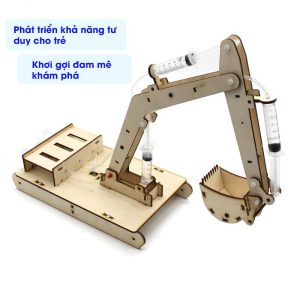 Mô hình máy xúc 2 xi lanh - Đồ chơi DIY Mô hình máy xúc